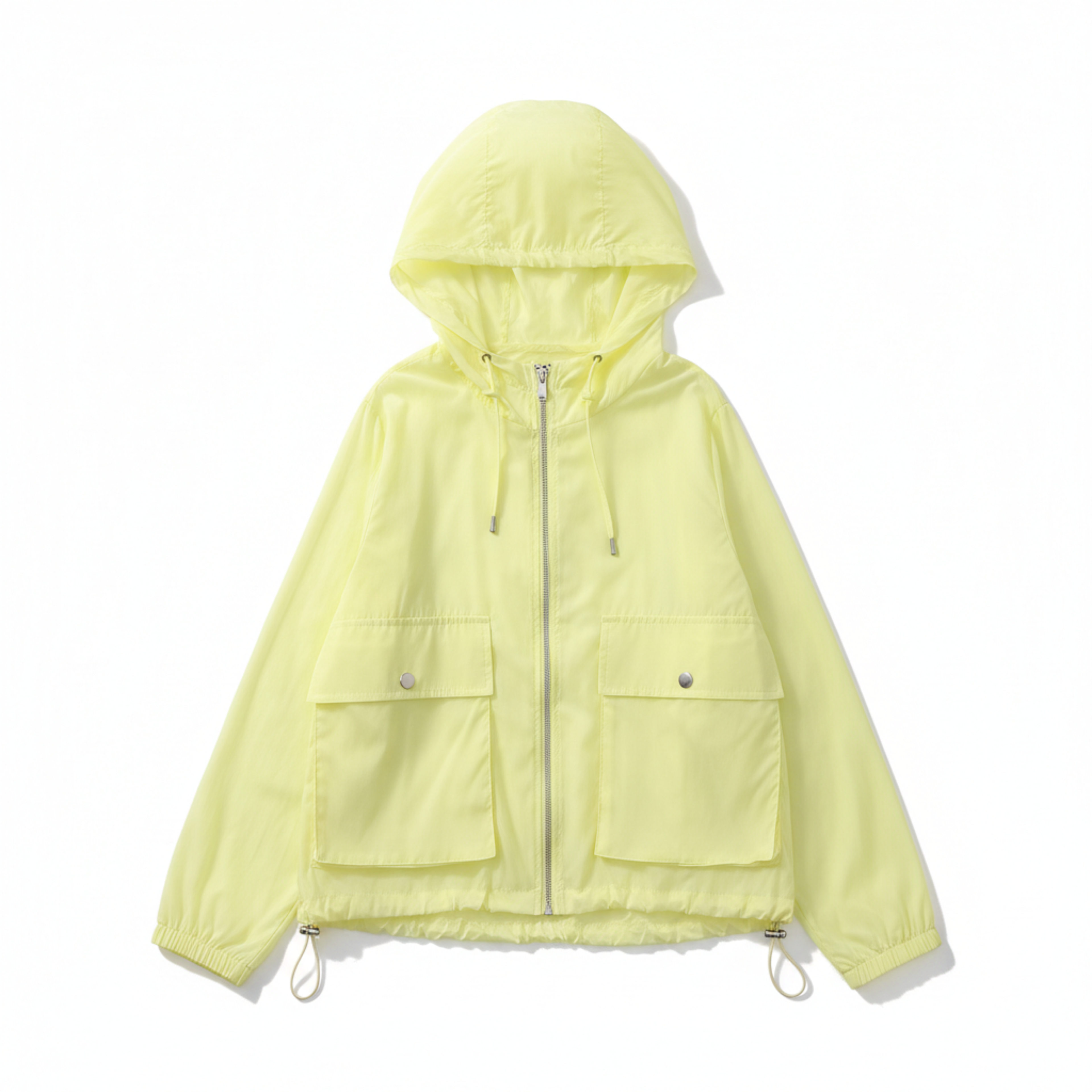 Lightweight Sun Protection Jacket with Hood and Zipper for Women