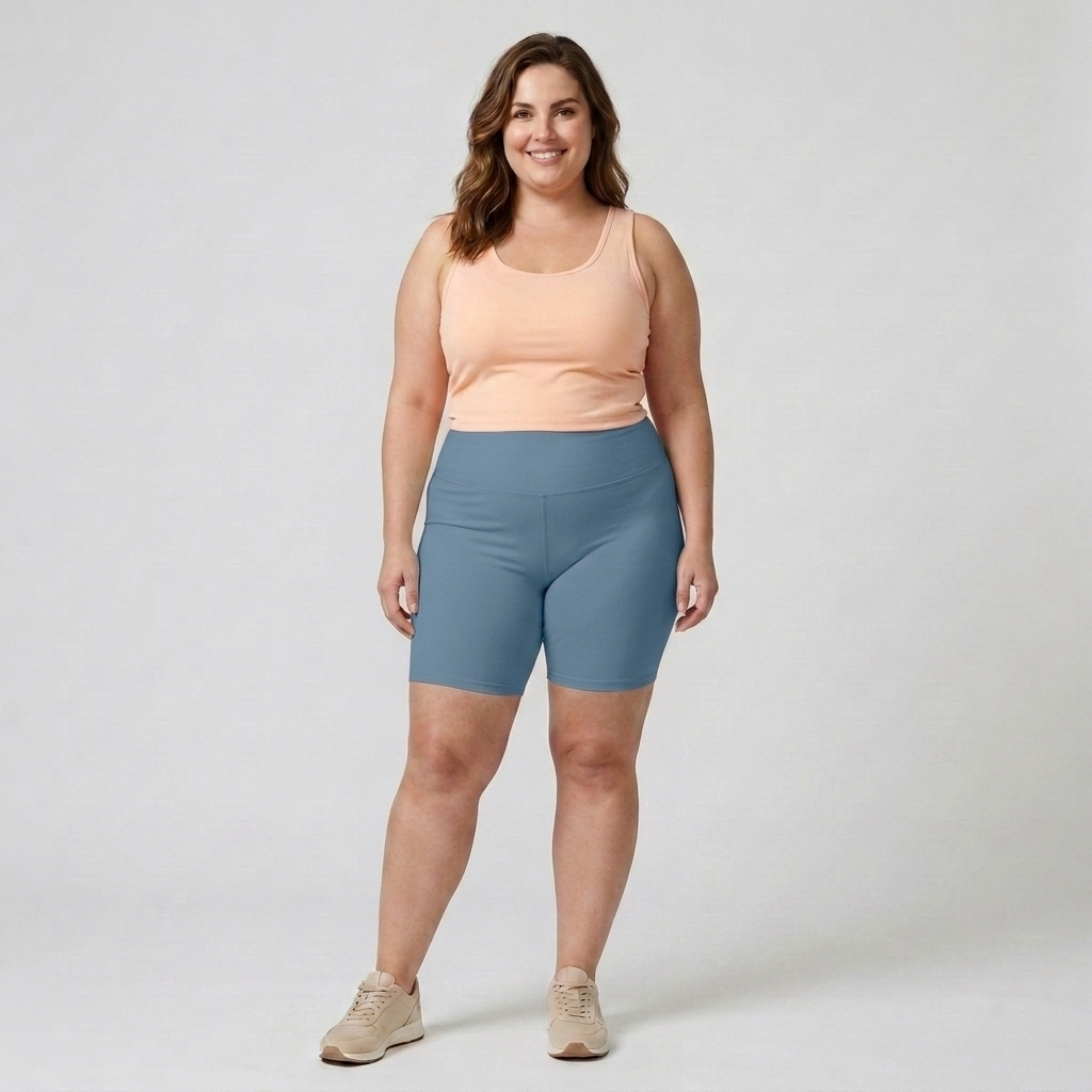 Plus Size High-Waisted Shaping Cycling Shorts