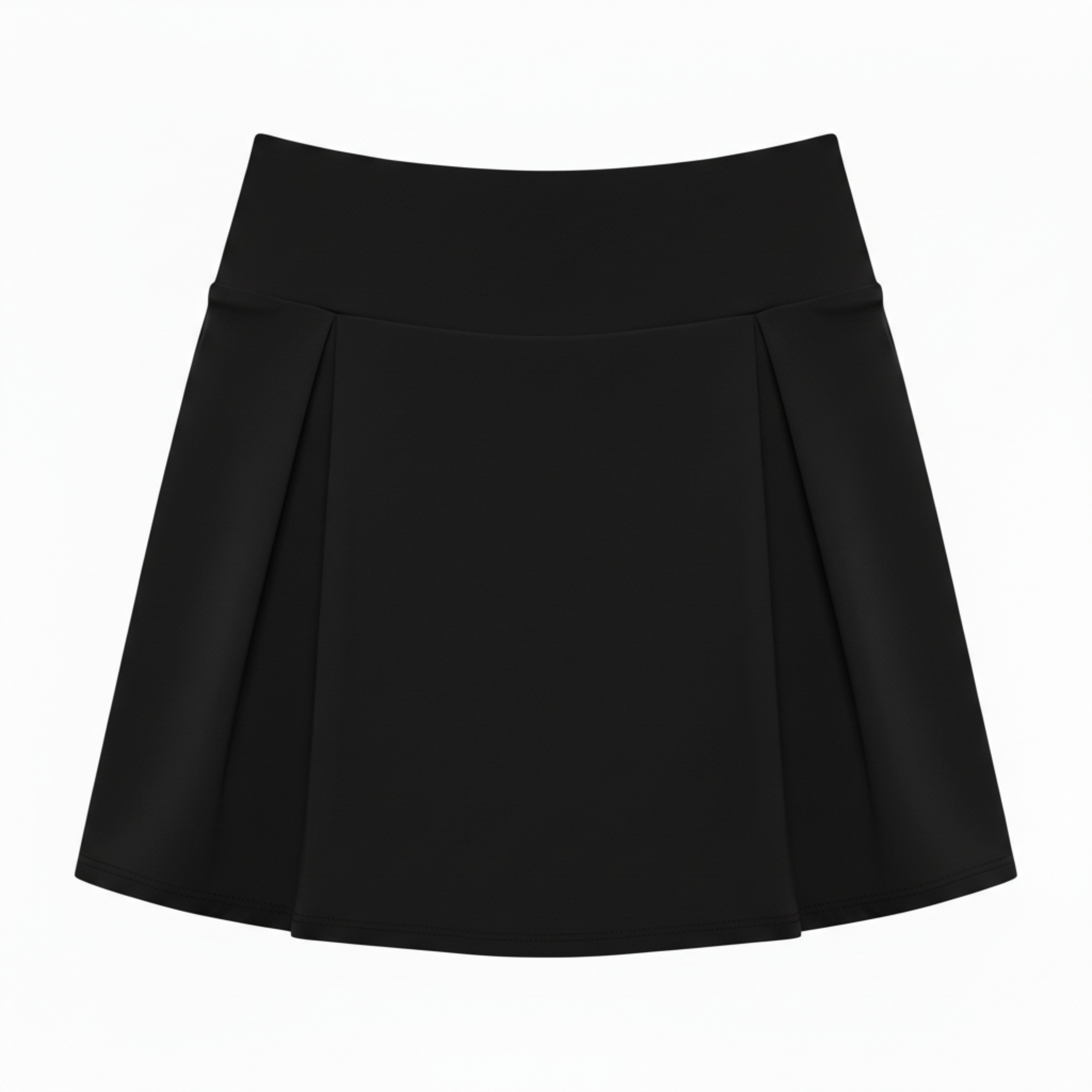 High-waisted mini skirt-shorts for women with built-in shorts and high stretchability
