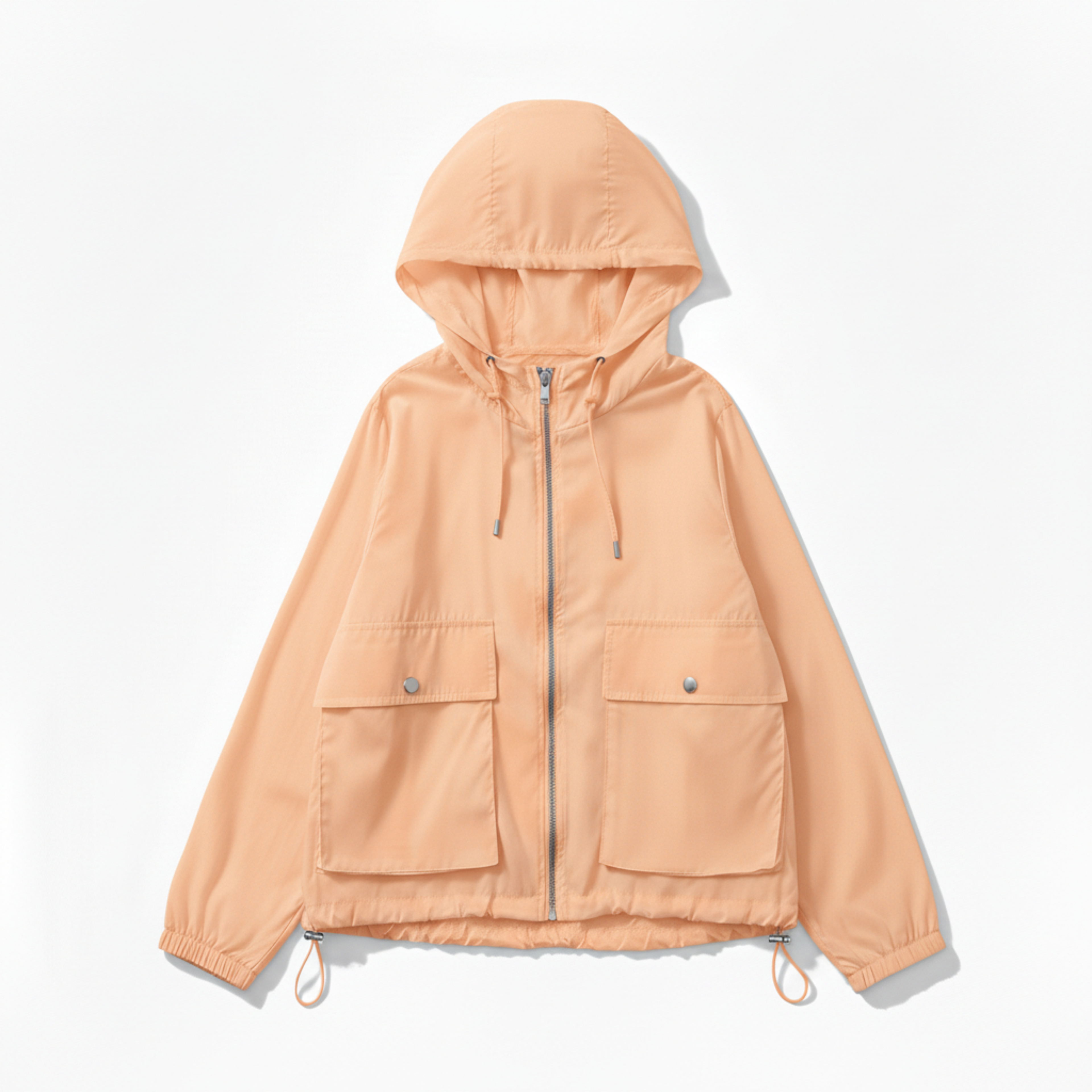 Lightweight Sun Protection Jacket with Hood and Zipper for Women
