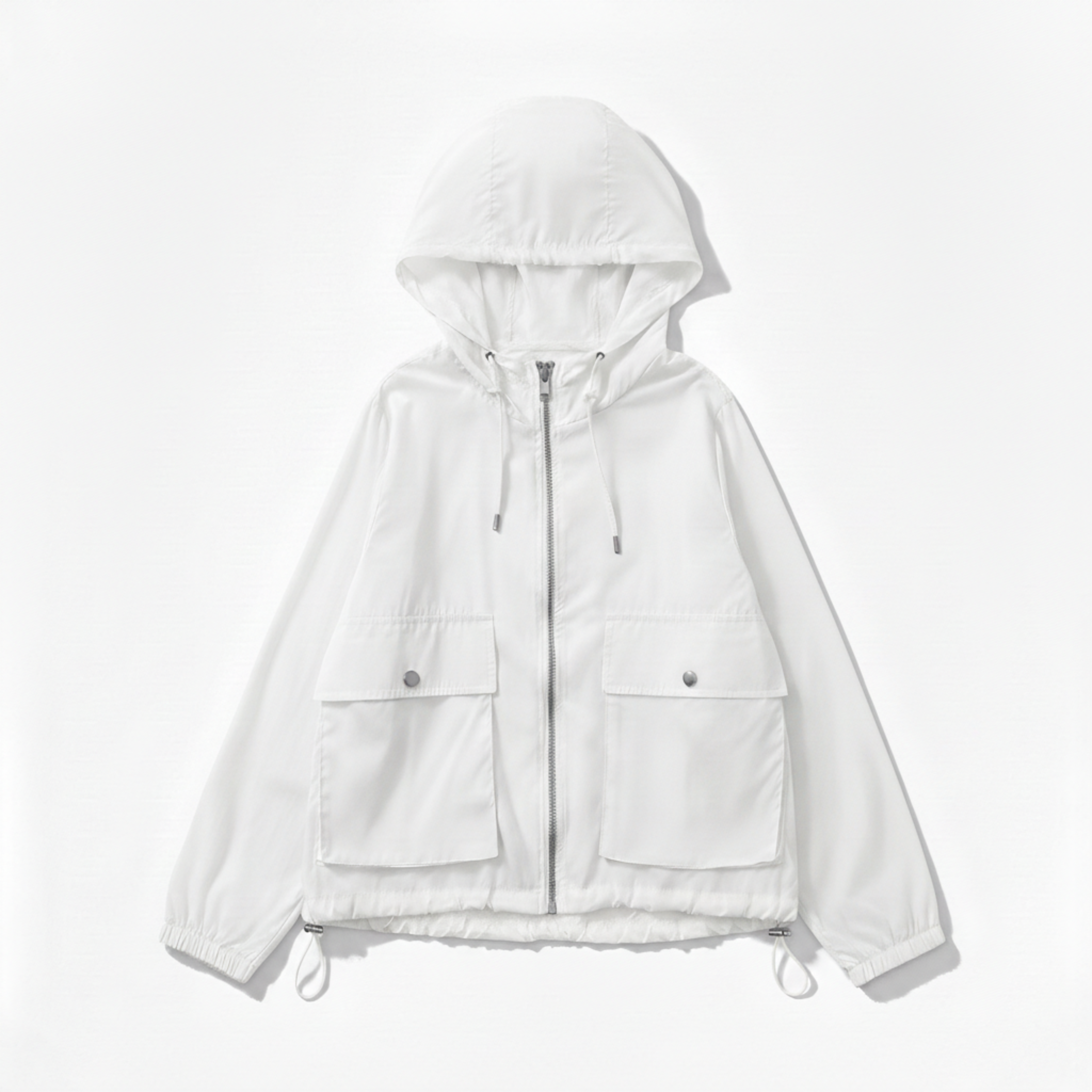 Lightweight Sun Protection Jacket with Hood and Zipper for Women