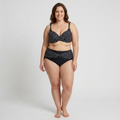 Plus Size Two-Piece Swimsuit for Women High-Waisted Polka Dot Bikini