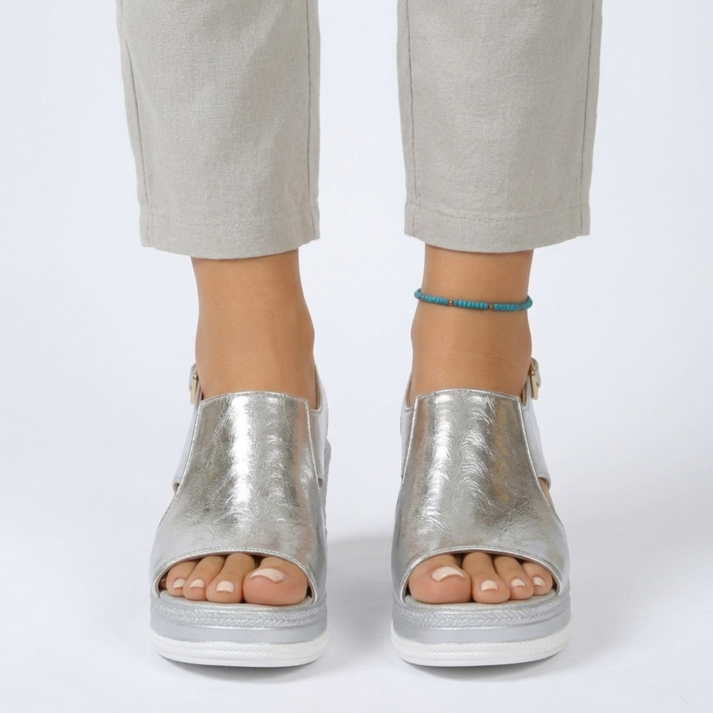 Women's wedge heel sandals — comfort and support — vacation