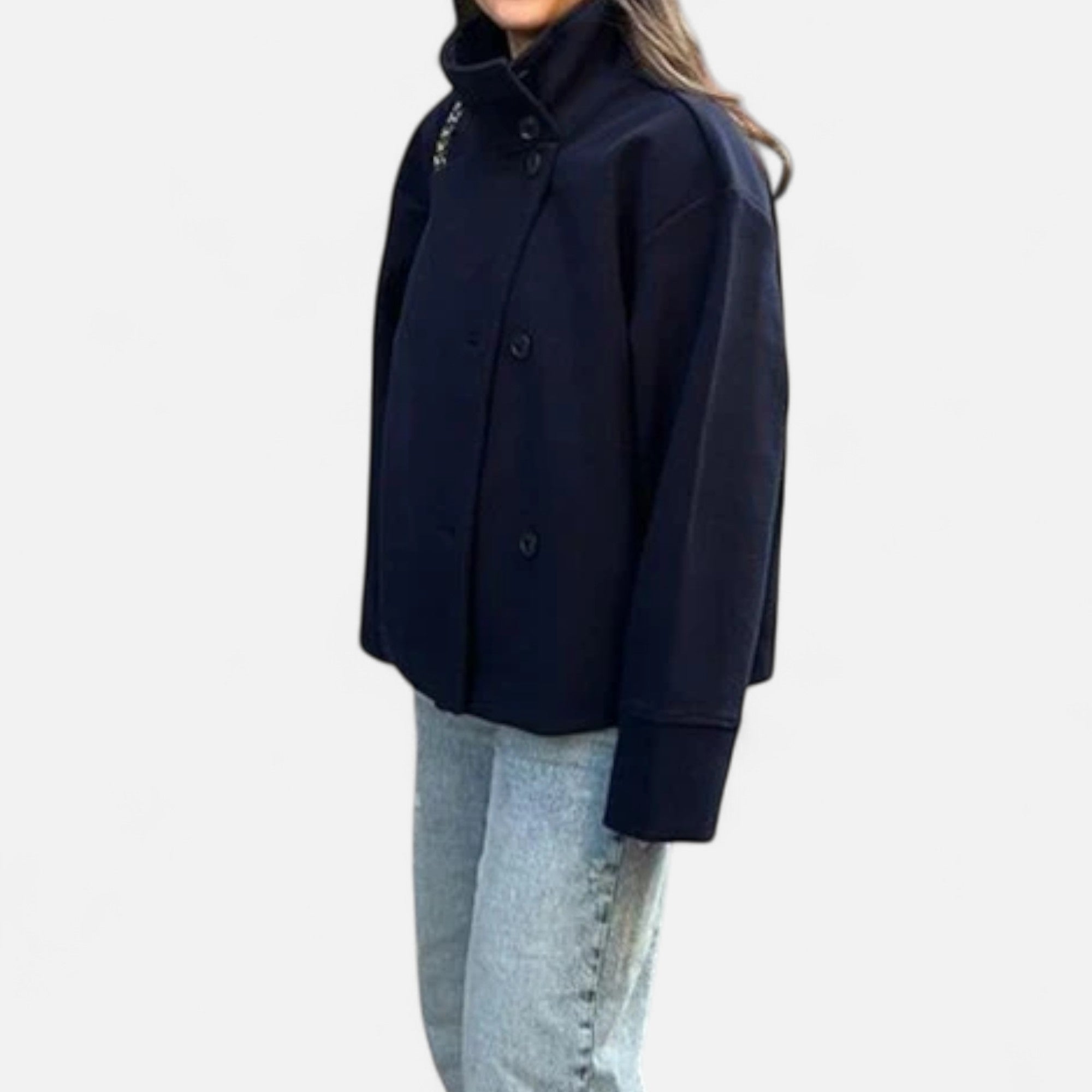 Ancient World | Women's Short Coat High Collar Chic