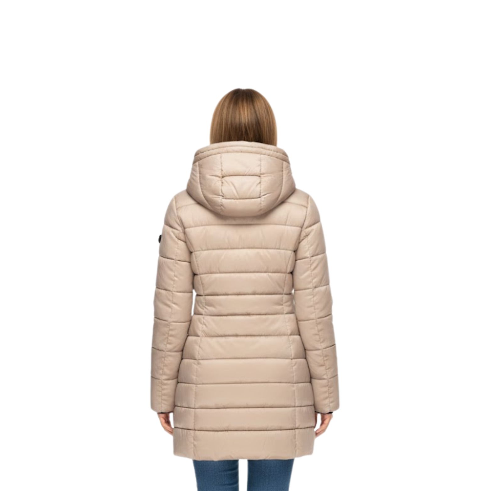 Women's Mid-Length Quilted Parka with Hood