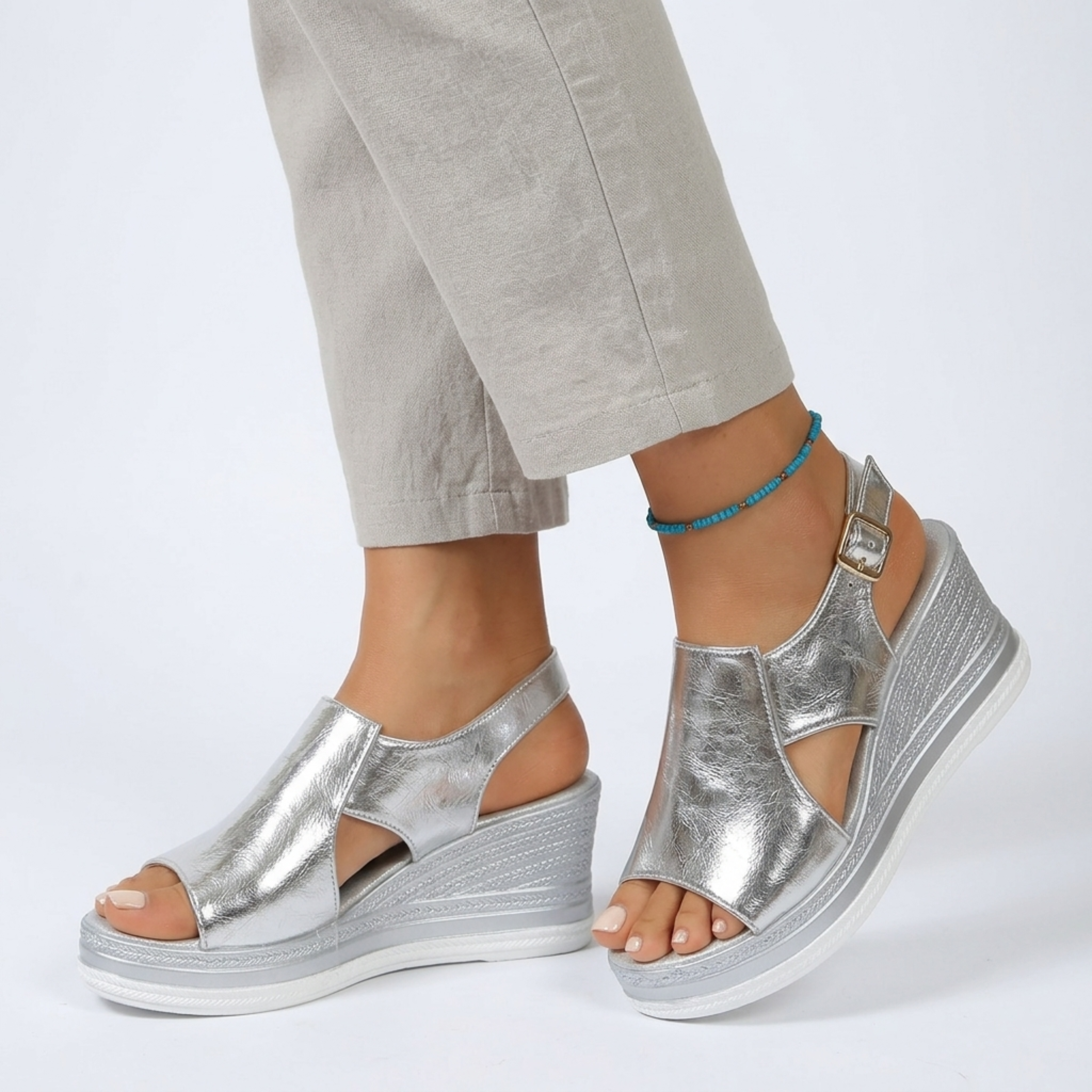 Women's wedge heel sandals — comfort and support — vacation