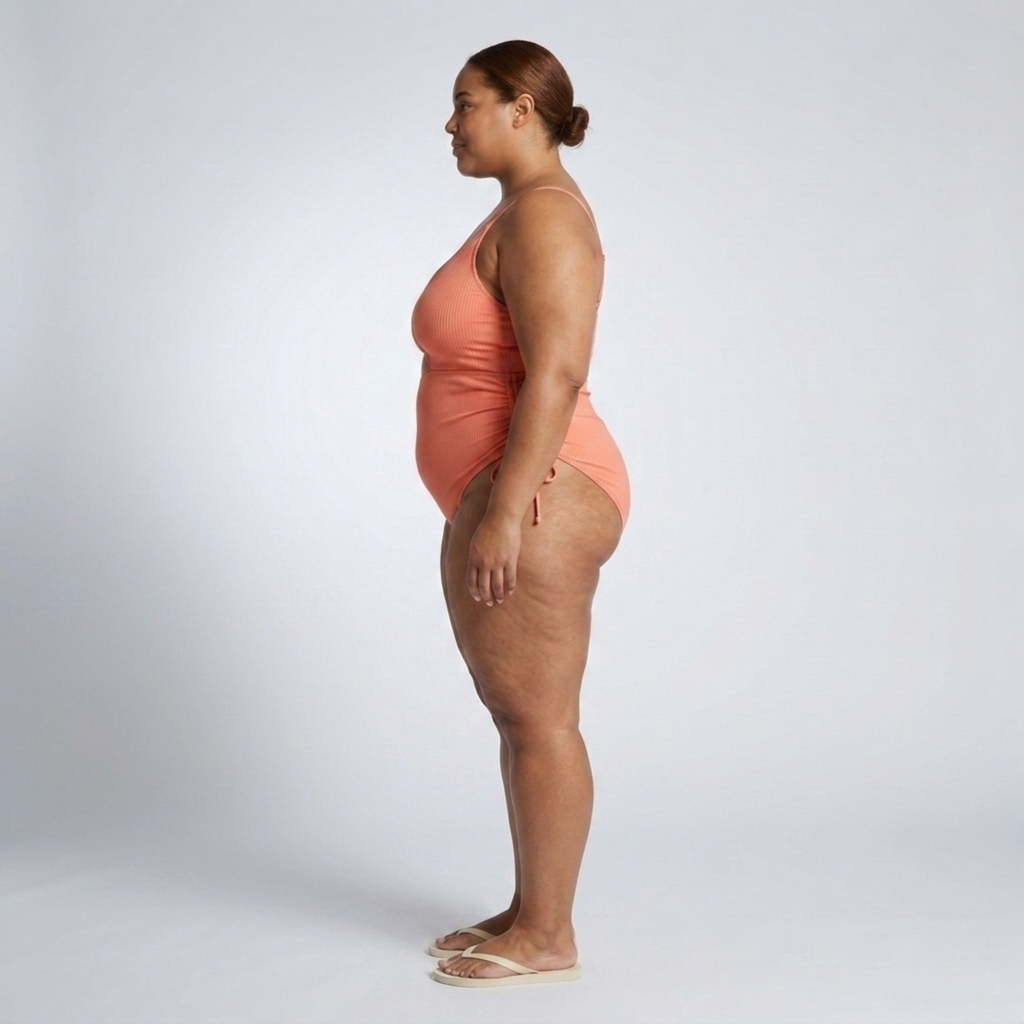 Plus Size One-Piece Swimsuit for Women with Cutout and Ruching