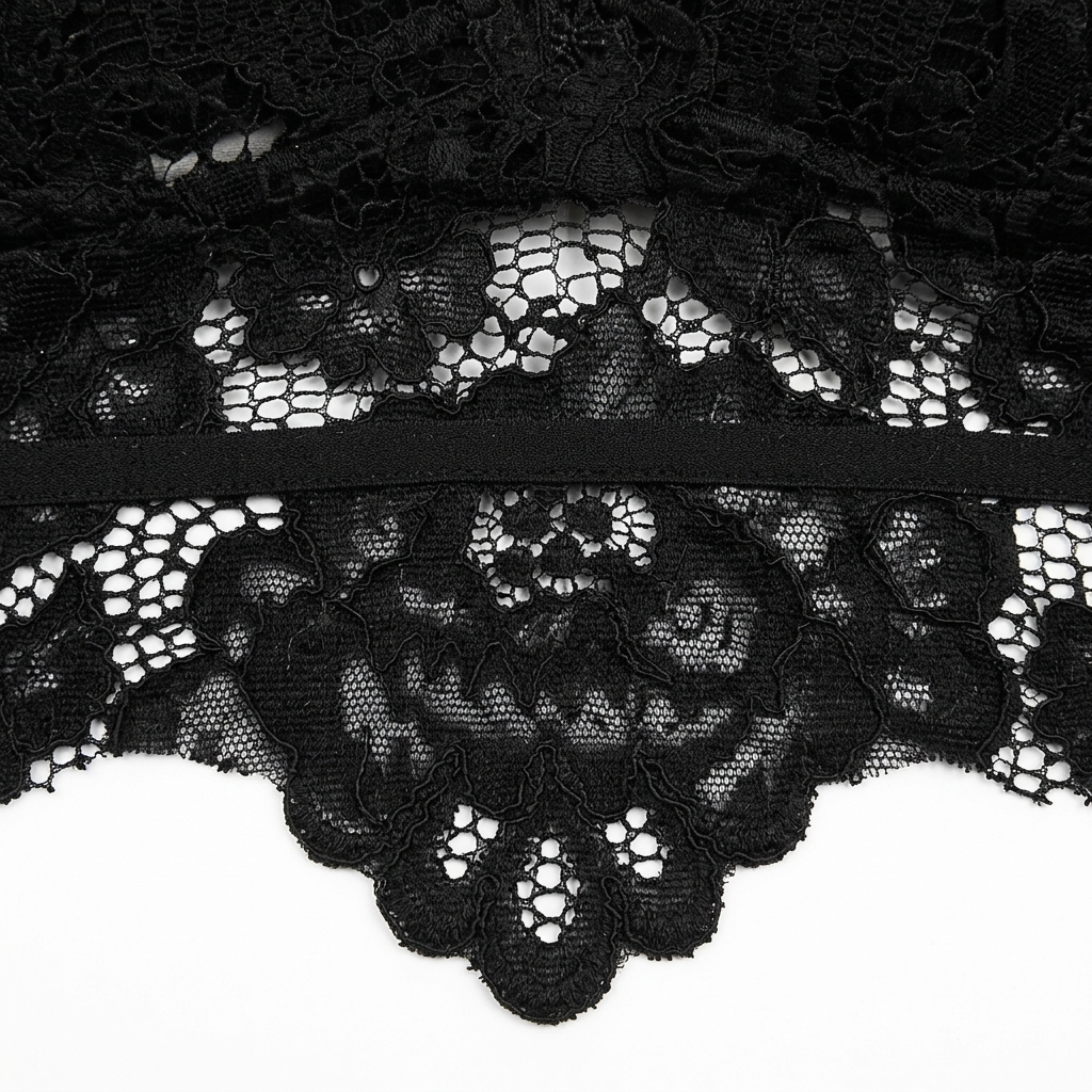 Short lace crop top for women — V-neck — chic look
