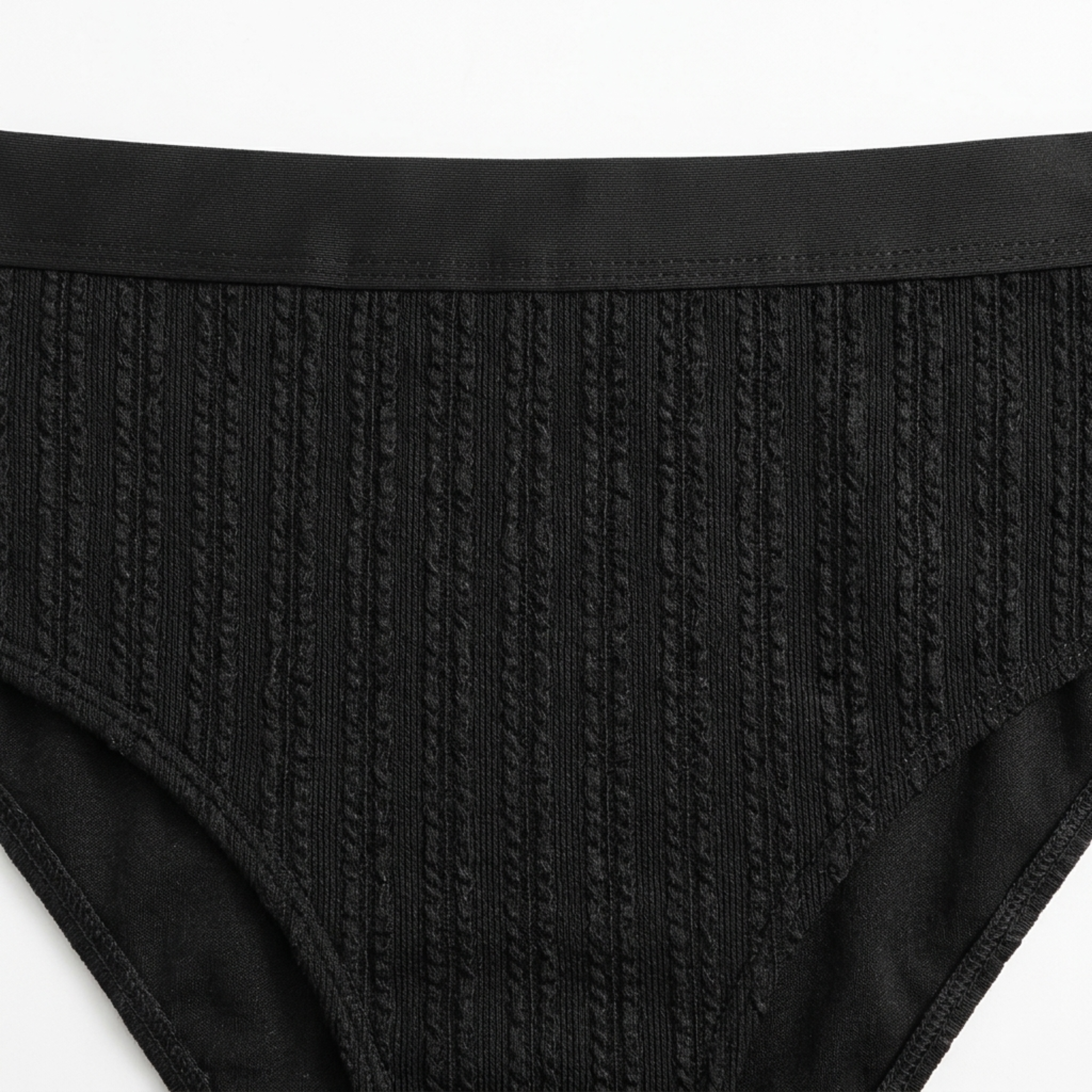 Plus Size Two-Piece Bikini for Women High-Waisted Ribbed Swimsuit