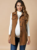 Corduroy Maternity Vest with Buttons