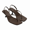 Low Heel Sandals with Back Strap and Square Toe for Women