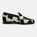 Flat Pointed Toe Moccasins for Women with Animal Print and Soft Sole