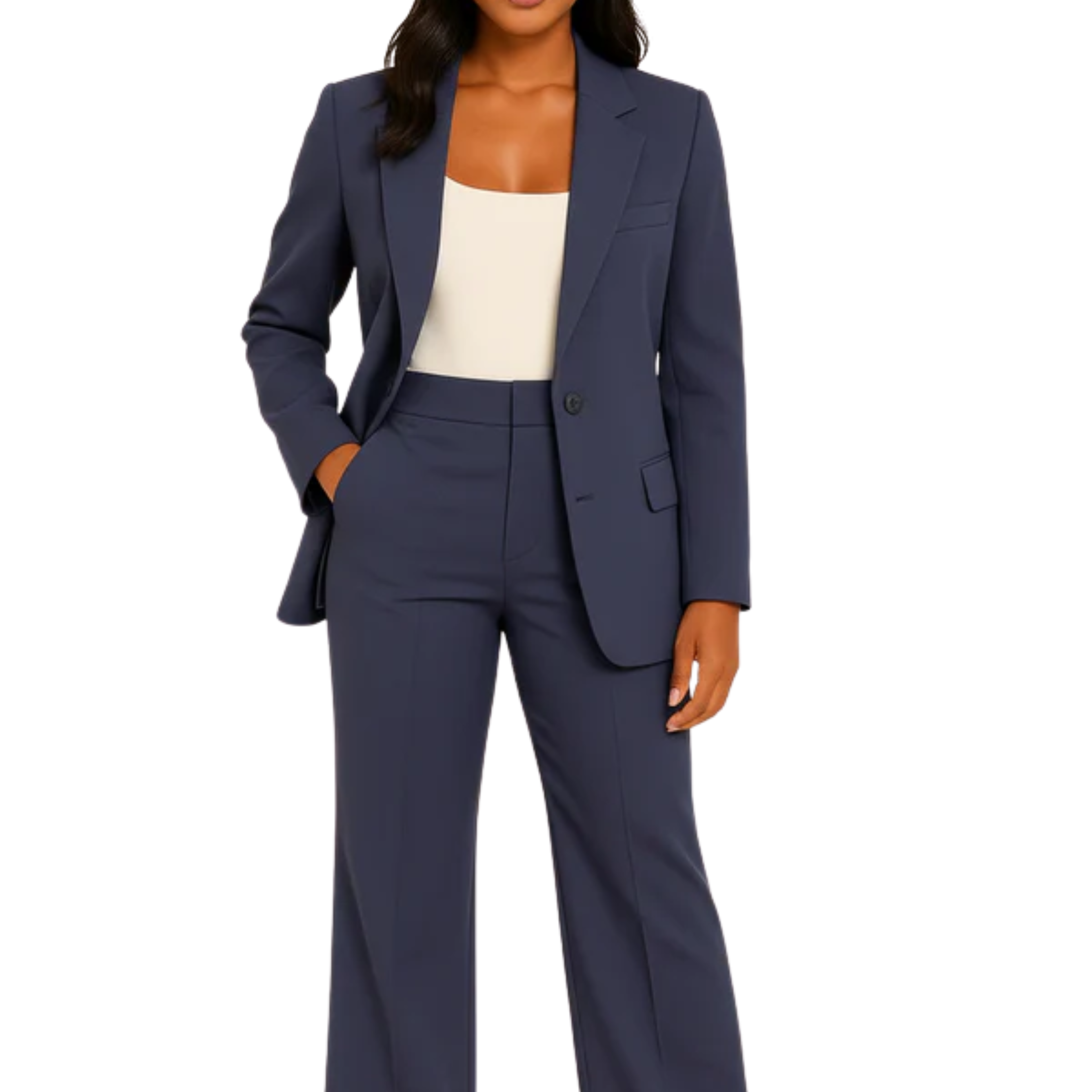 Women's suit jacket and pants — slim fit two-piece — formal