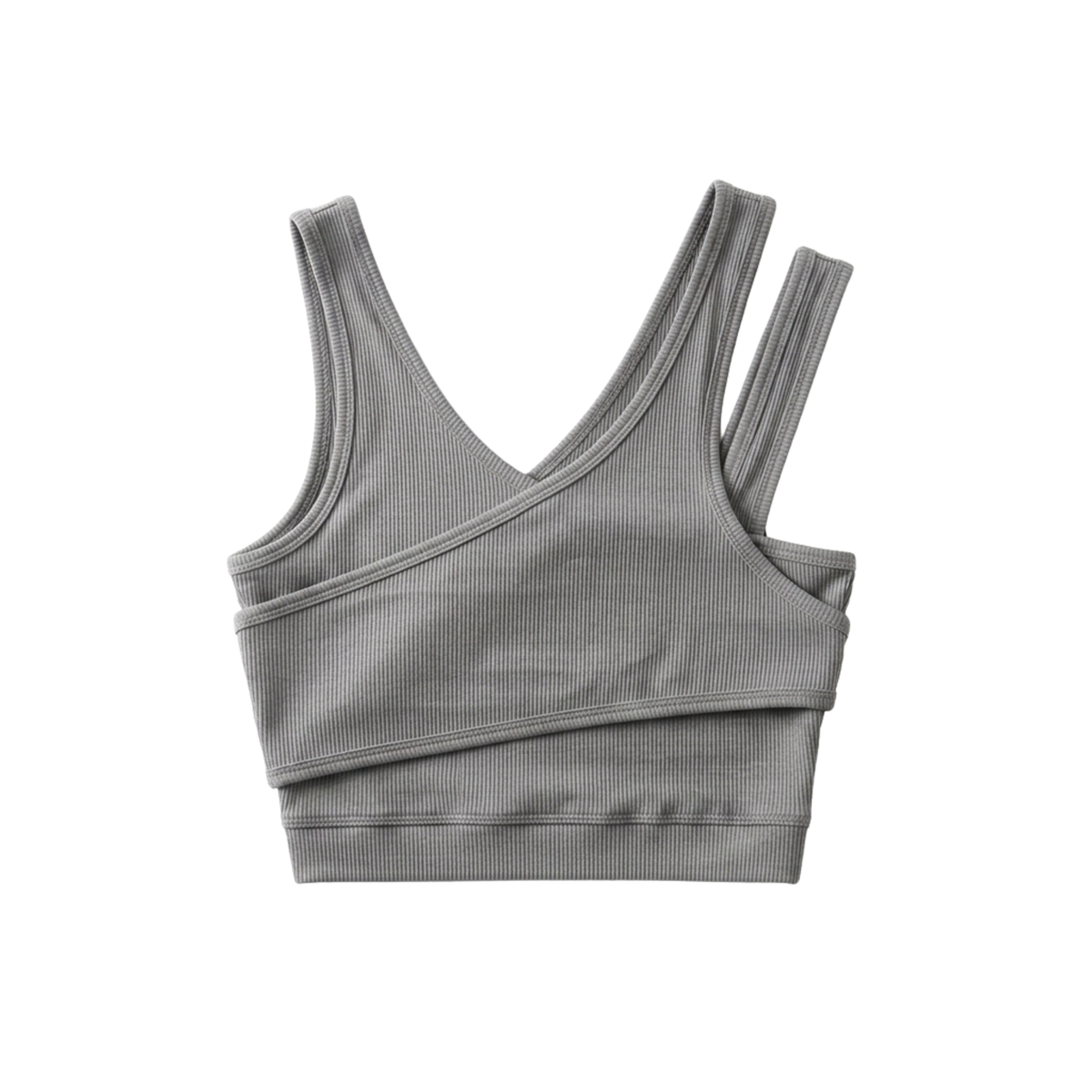 Short crop tank top — V-neck — bohemian style