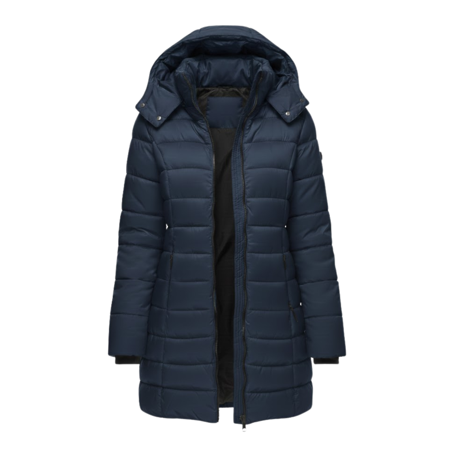 Women's Mid-Length Quilted Parka with Hood