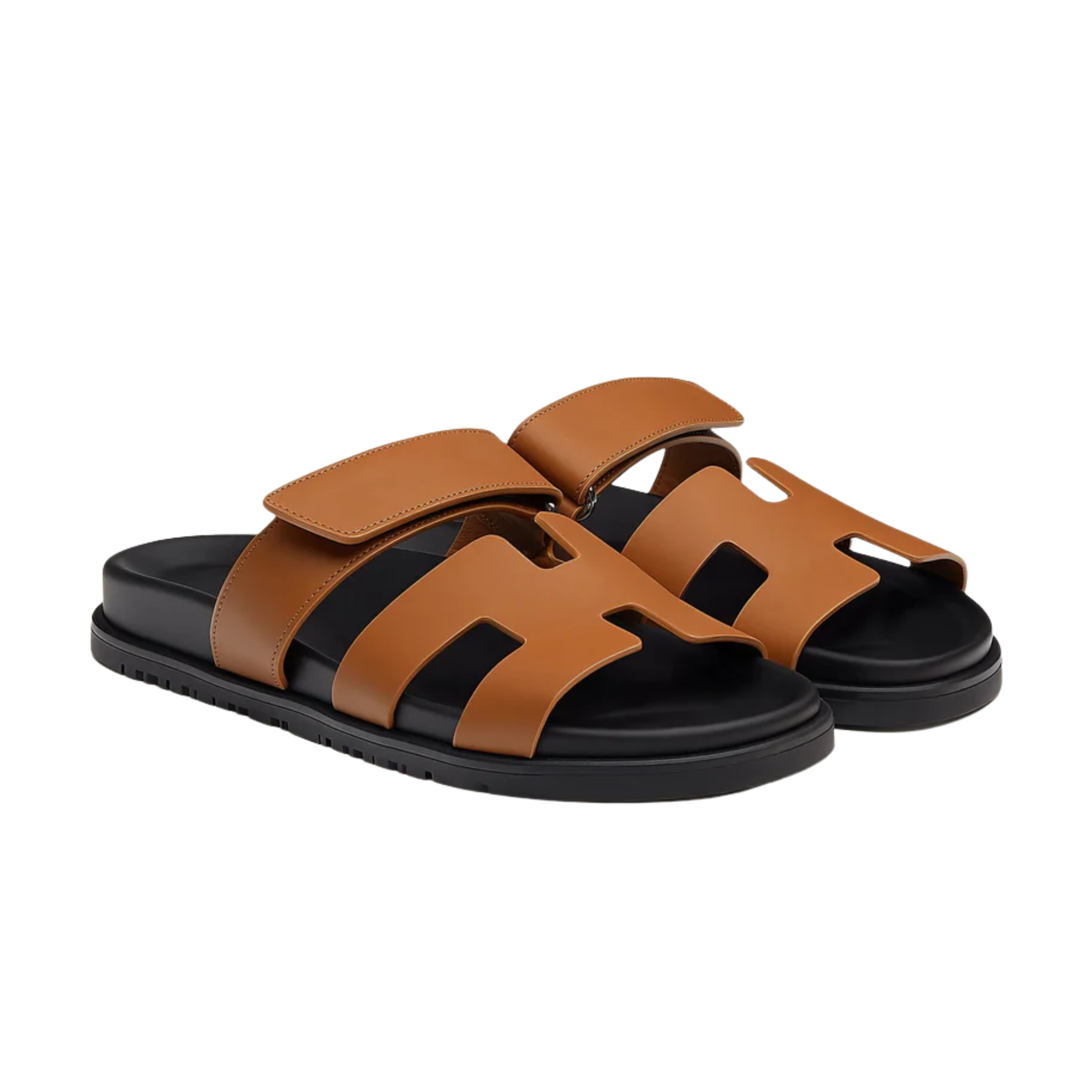 Leather Mules with Woven Straps for Women with Flat Sole