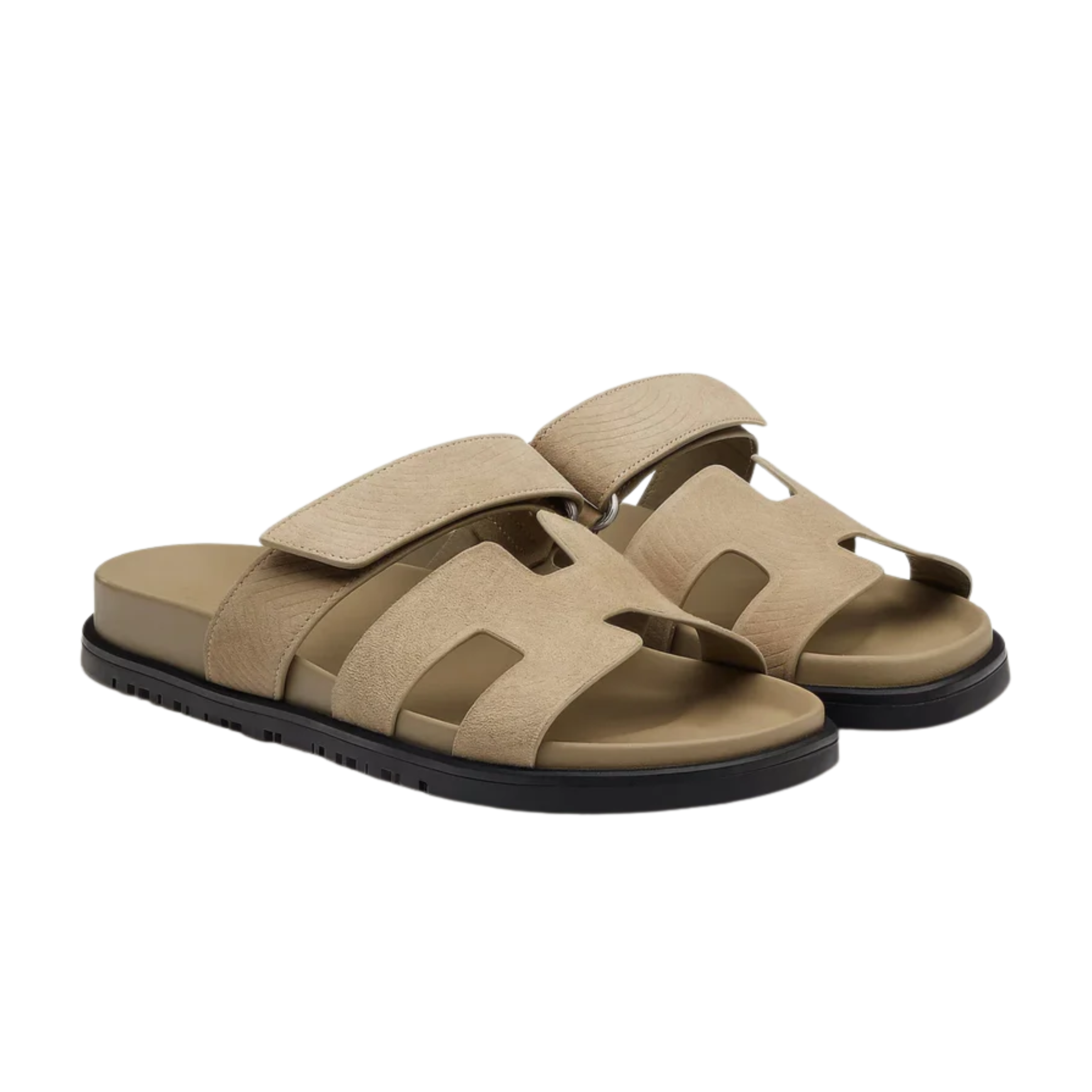 Leather Mules with Woven Straps for Women with Flat Sole