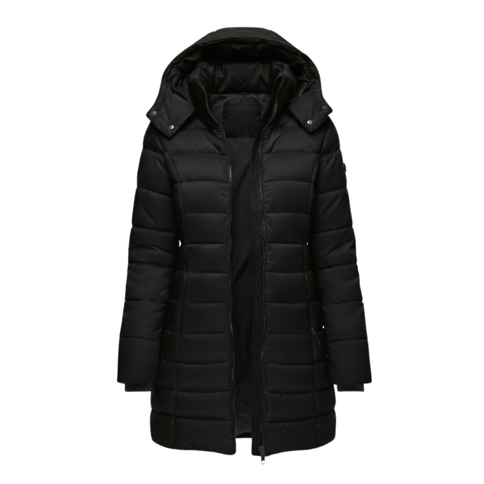 Women's Mid-Length Quilted Parka with Hood