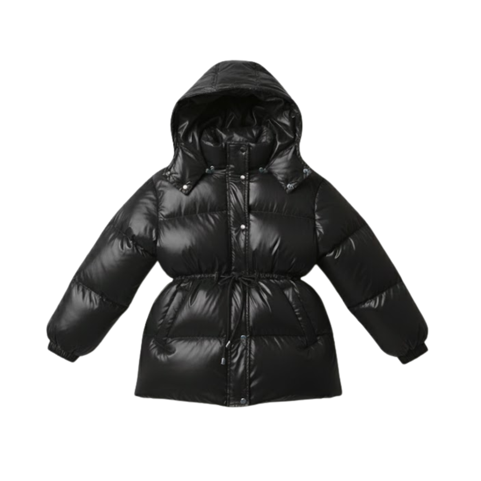 Women's Thick Warm Cotton Jacket with Removable Hood