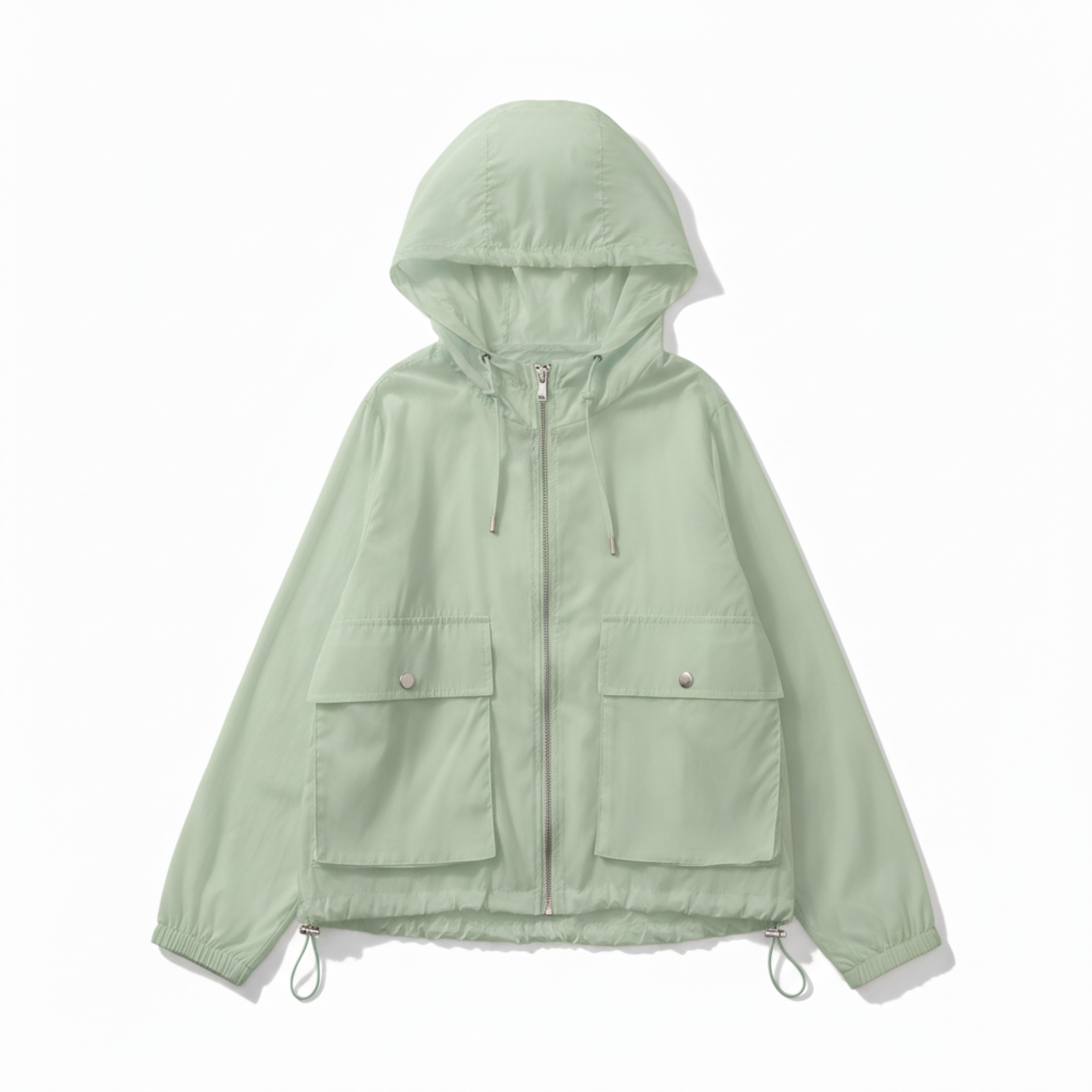 Lightweight Sun Protection Jacket with Hood and Zipper for Women