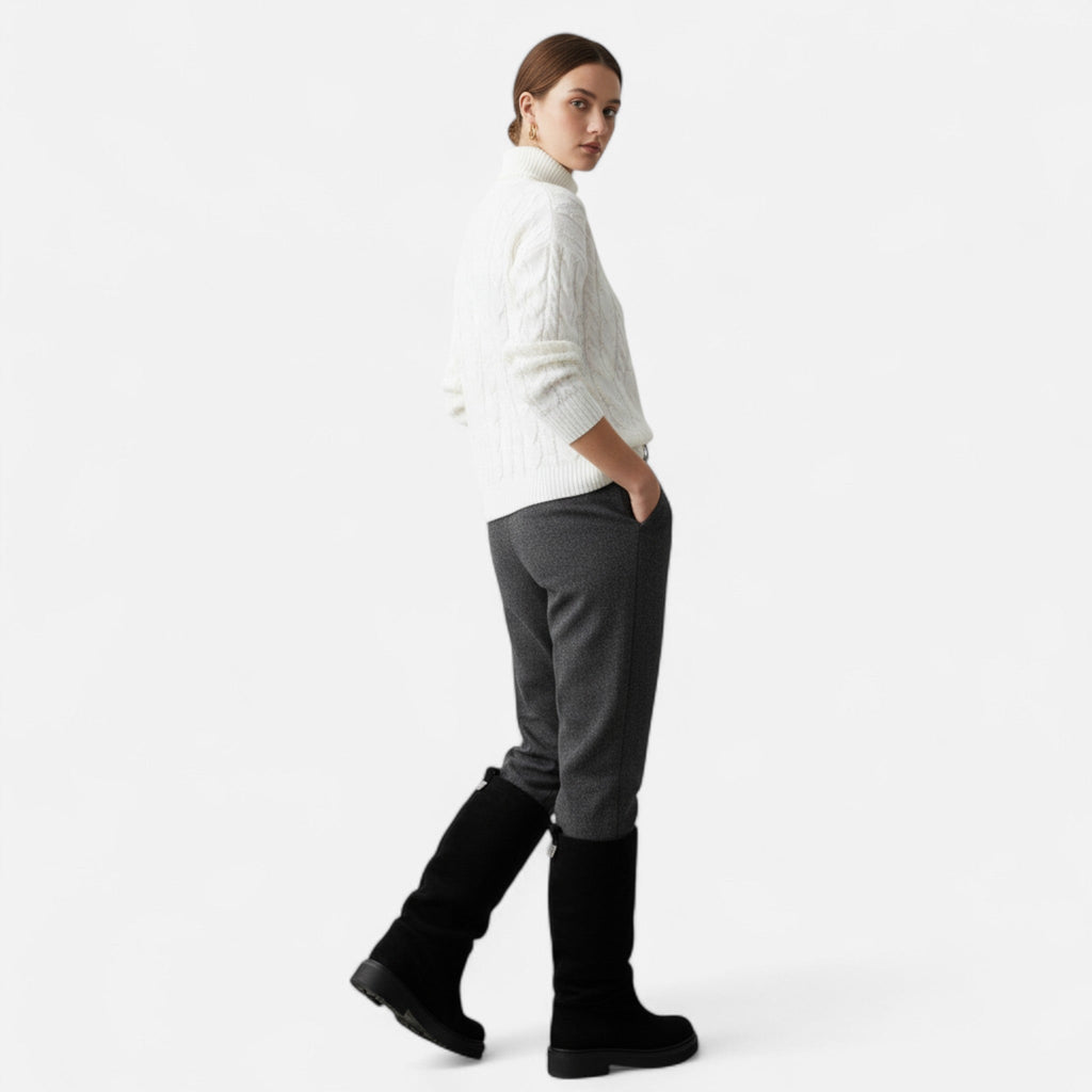 Ancient World | Women's High Boots Pleated Thick Sole