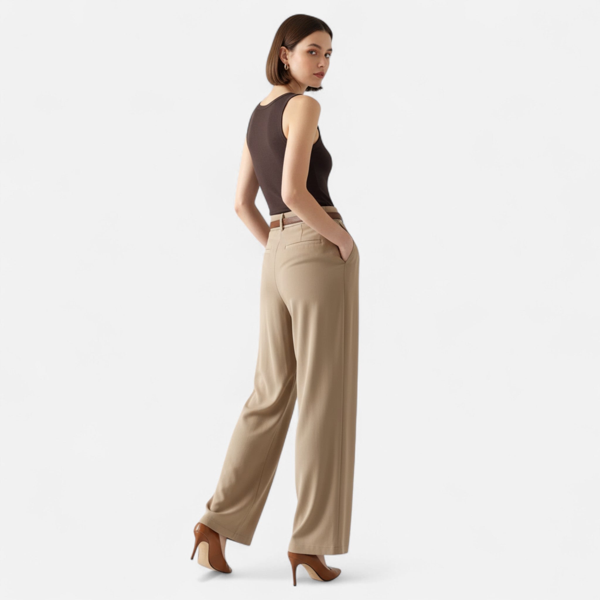 Ancient World | Women's Palazzo Pants High Waist Timeless