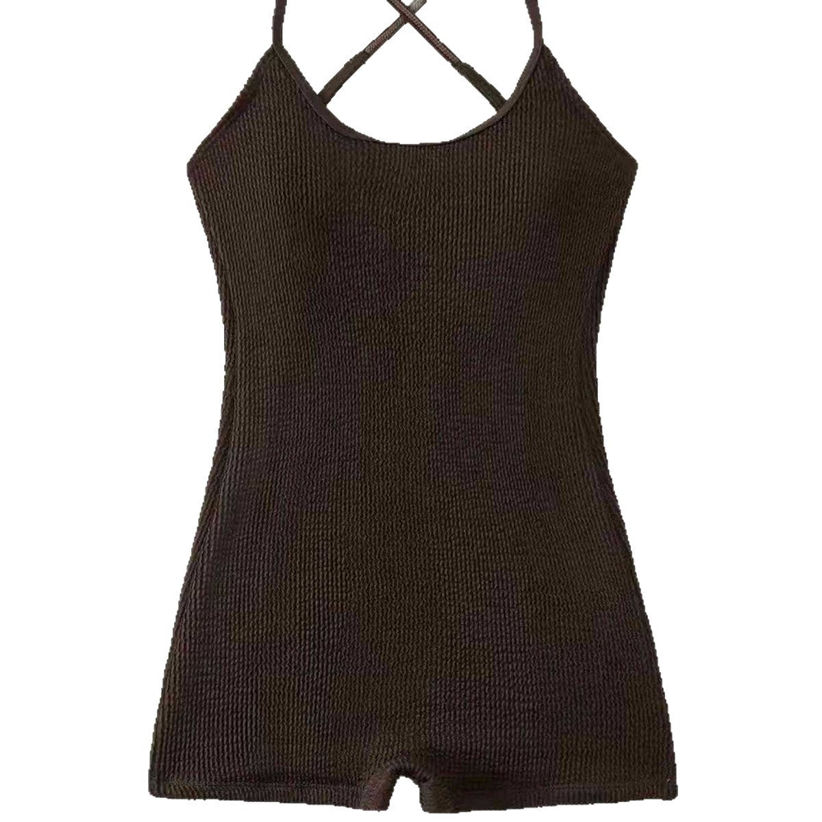Women's shorty swimsuit - textured sports swimsuit - beach