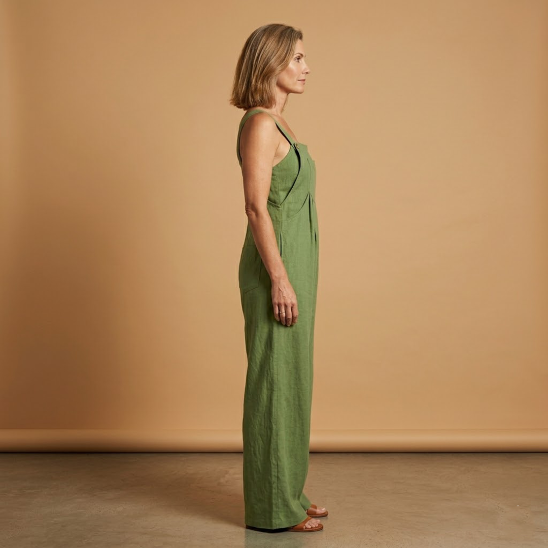 Summer jumpsuit for women - loose outfit with side pockets | vacation