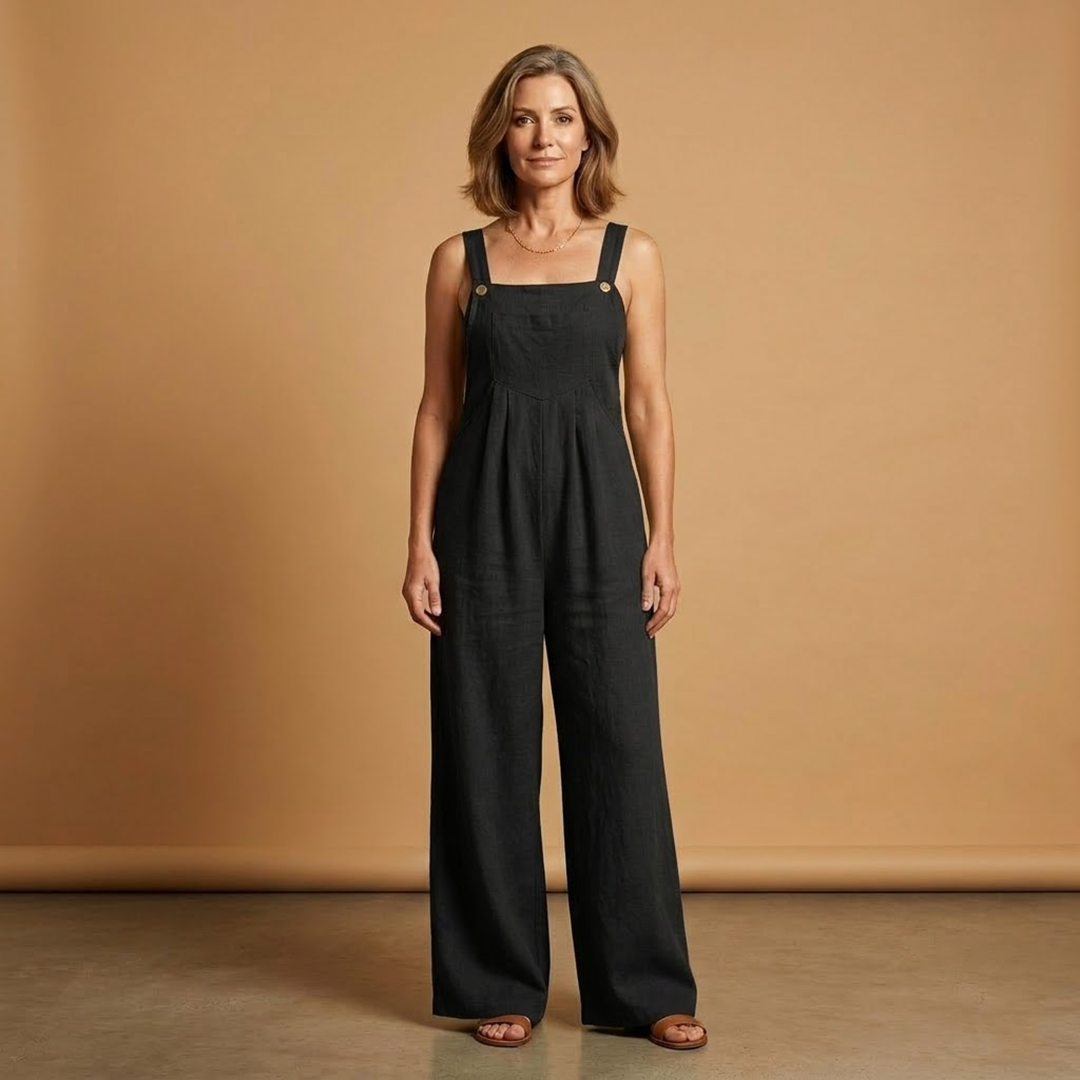 Summer jumpsuit for women - loose outfit with side pockets | vacation