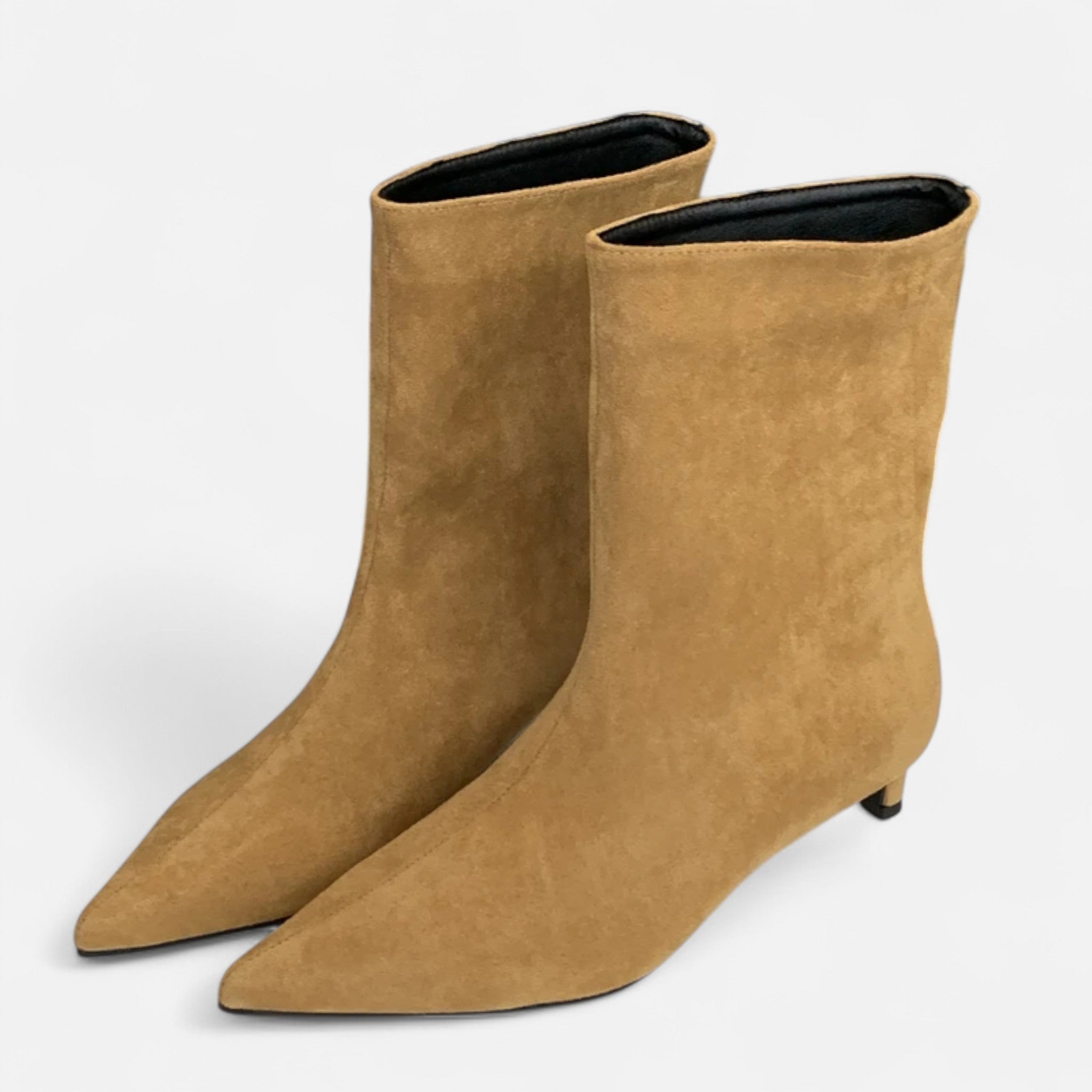 Ancient World | Women's Pointed Low Heel Vintage Ankle Boots